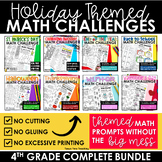 Halloween Math Review Printables 4th Grade GROWING Holiday Bundle