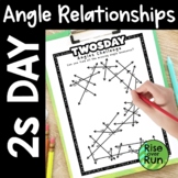 TwosDay Middle School Math Activity for Angle Relationships