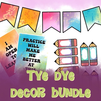 Preview of Tye Dye Decor Bundle
