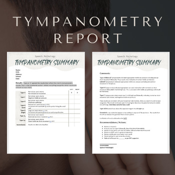 Preview of Tympanometry Report Template