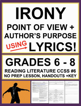 Irony Point Of View Author S Purpose With Song Lyrics Printable Digital