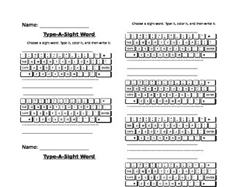 Type a Sight Word by Nicole Mawhinney | Teachers Pay Teachers