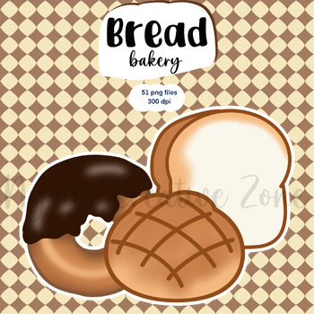 Preview of Type of bread clipart commercial use, graphics, designs