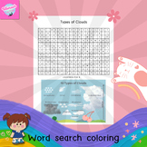 Types of clouds : Activity, Word Search