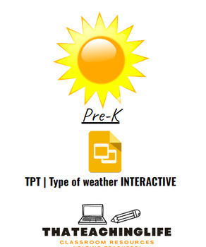 Preview of Type of weather INTERACTIVE (Google Slides & Easel)