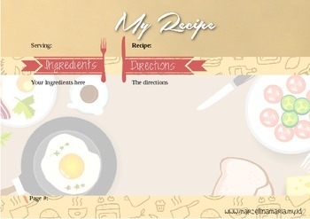 Preview of Typeable Recipe Card