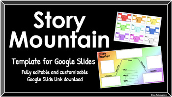 Preview of Typed Story Mountain - Google Slide (Writing Planning)