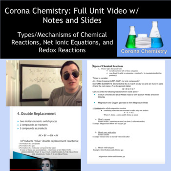 Preview of Types/Mechanisms of Chemical Reactions: FULL UNIT VIDEO with Slides