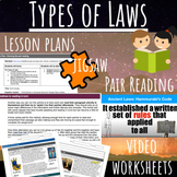 Types and Sources of Laws - Entire Unit Lesson