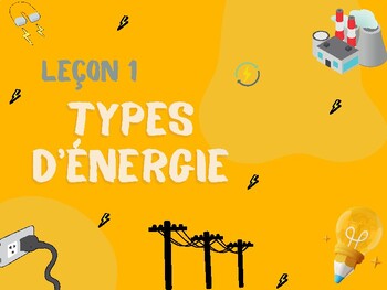 Preview of Types d'énergie: BC curriculum - 7e année