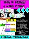 Types of ANGLES and TRIANGLES Bulletin Board Display & Stu