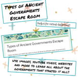 Types of Ancient Governments Escape Room