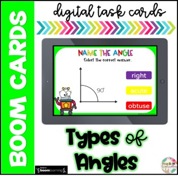 Preview of Types of Angles Boom Cards (Distance Learning)