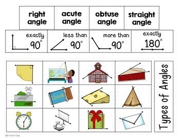 Types of Angles Flap Book and Interactive Notebook Activity by Kristen