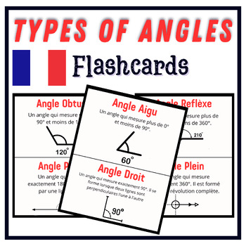 Preview of Types of Angles Flash Cards | Geometry Activities | Measuring In French