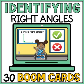 Preview of Types of Angles - Identifying Right Angles Boom Cards - Special Education