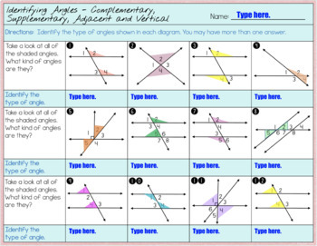 Parallel Lines, Transversals and Angles - Notes and Worksheet | TpT