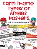 Types of Angles Math Posters with a Farm Theme