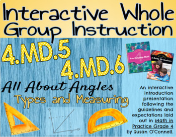 Preview of Types of Angles/Measuring Angles 4.MD.5 4.MD.6 Google Slides