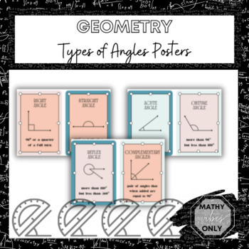 Preview of Types of Angles Posters, Bulletin Board Geometry