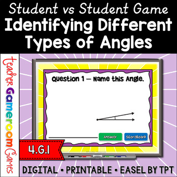 Preview of Types of Angles Powerpoint Game | Geometry Activities | Digital Resources