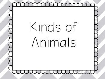 Preview of Types of Animals