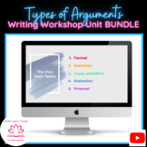 Types of Arguments writing workshop unit for high school, digital
