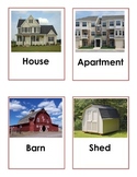 Types of Buildings Word Cards