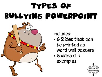 Preview of Types of Bullying Powerpoint