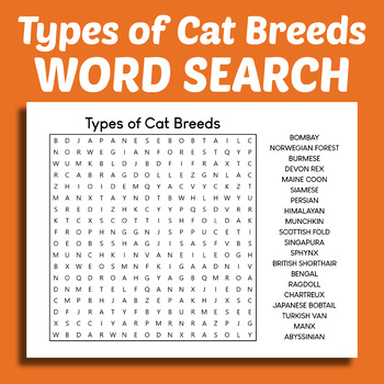 Cat Breeds Puzzle  Biology Learning Game