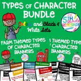 Types of Character Banners with Farm Theme Color and Black