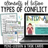 Types of Character Conflict in Literature Slides & Task Cards
