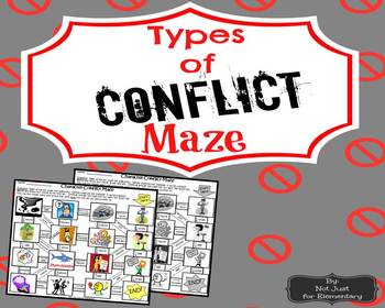 Preview of Types of Character Conflicts: Picture Maze