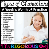 Types of Characters Lesson, Practice & Assessment