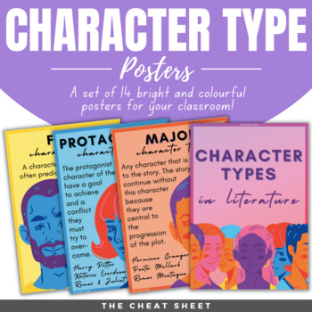 Preview of Types of Characters Poster Set - 14 in total!