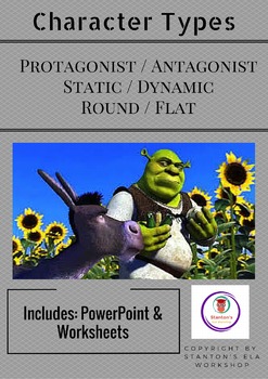 Preview of Identify & Analyze Protagonist/Antagonist, Static/Dynamic, Round/Flat Characters