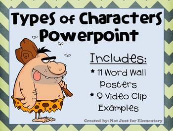 Preview of Types of Characters (and Characterization) Powerpoint