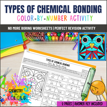 Types of Chemical Bonding (Covalent and Ionic) Color by Number Worksheet
