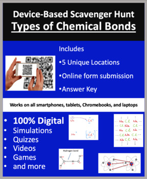 Preview of Types of Chemical Bonds – A Digital Scavenger Hunt Activity