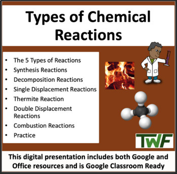 Preview of Types of Chemical Reactions - Google Slides and PowerPoint Lesson