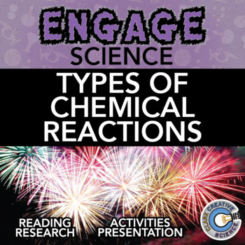 Preview of Types of Chemical Reactions Resources - Reading, Activities, Notes & Slides