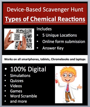 Preview of Types of Chemical Reactions and Balancing Device-Based Scavenger Hunt Activity