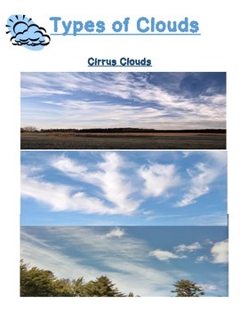 Types of Clouds by Alisha Harkins | Teachers Pay Teachers
