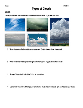 Types of Clouds by Resources for Middle School Science teachers | TpT