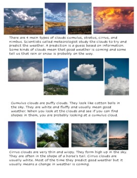 Types of Clouds by Natasha Stonehouse | Teachers Pay Teachers