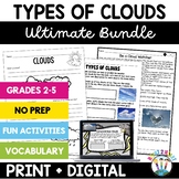 Types of Clouds Activities Worksheets Bundle Reading Passa