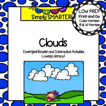 Preview of Types of Clouds Emergent Reader Book AND Interactive Activities