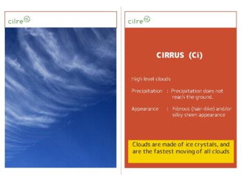Preview of Types of Clouds Flashcards