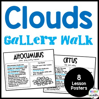 Preview of Types of Clouds Gallery Walk