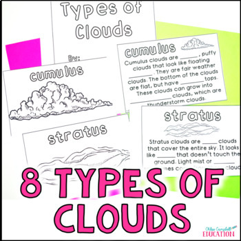 Types of Clouds: Interactive Mobile by Chloe Campbell | TpT